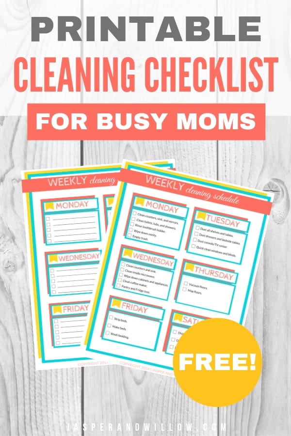easy-weekly-cleaning-schedule-for-busy-moms-printable-checklist